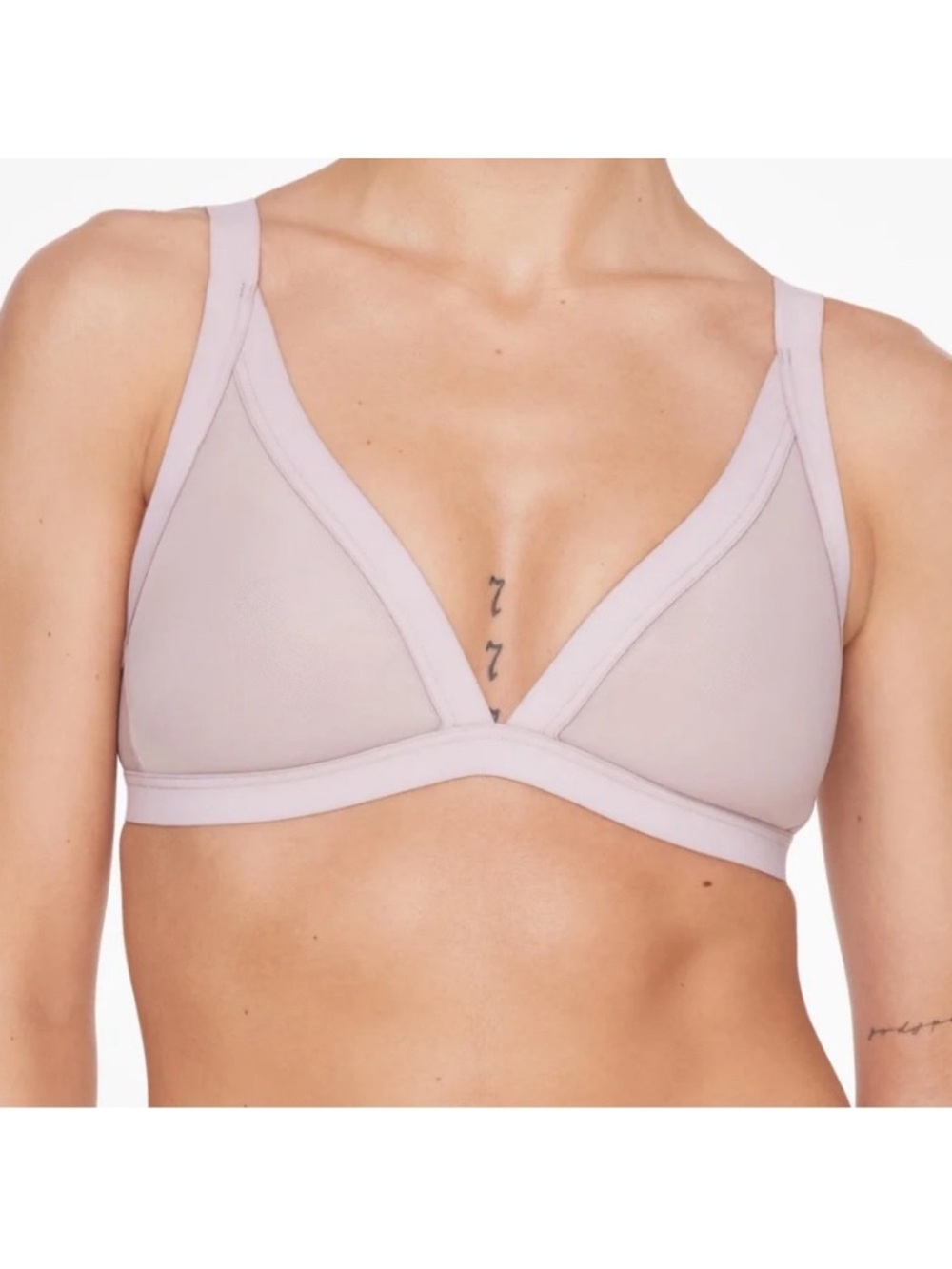 Third Love Bare Mesh Wireless Bra in Atmosphere (Neutral Tan/Pink) - Size S